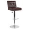 Emma and Oliver Tufted Back Adjustable Height Barstool with Accent Nail Trim